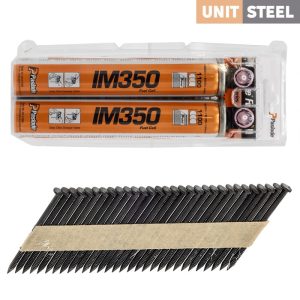 Stripnagels 3,1X75mm Ring/RVS/Zwart 3.000 stuks Incl. 2X Drijfstofcel IM350