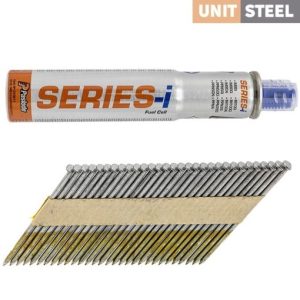 UnitSteel IM90i Stripnagels 3,1x90 Glad/RVS 2.010 stuks Incl. 1X Drijfstofcel